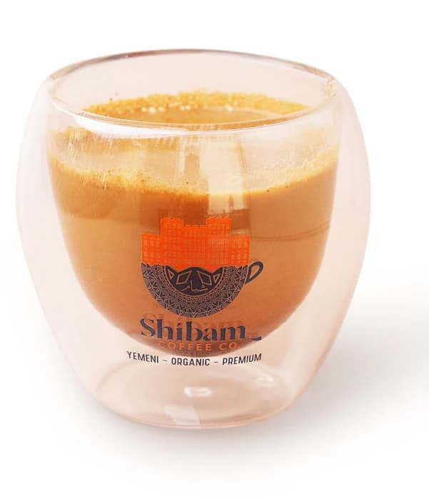 Mufawar coffee in a Shibam Coffee glass
